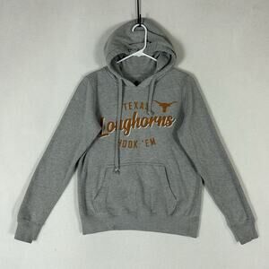 Texas Longhorns Hoodie Women's Small Gray Graphic Print Logo Casual College NCAA